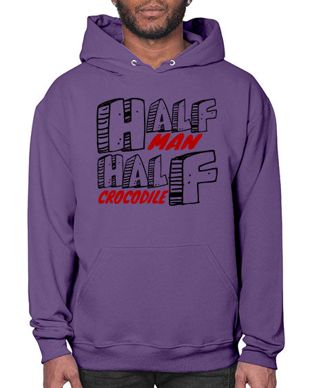 half man half crocodile - alligator- Hoodie