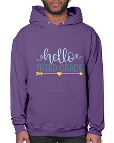 hello third grade 339# - third grade- Hoodie