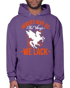 horses give us the wings we lack Style 4# - horse- Hoodie