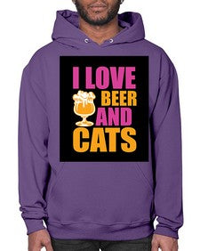 i love beer and cats 1137# - beer- Hoodie