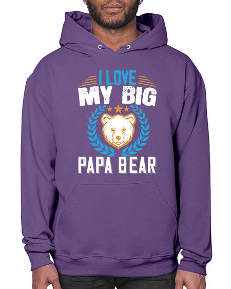 i love my big papa bear 141# - bears - animals- Hoodie