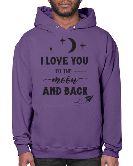i love you to the moon and back 5# - moon- Hoodie