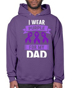 i wear purple for dad 169# - alzheimers- Hoodie