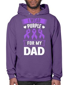 i wear purple for dad 170# - alzheimers- Hoodie