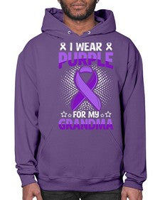 i wear purple for grandma 171# - alzheimers- Hoodie