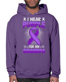 i wear purple for grandpa 172# - alzheimers- Hoodie