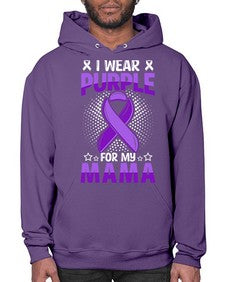 i wear purple for mama 173# - alzheimers- Hoodie