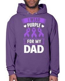 i wear purple for my 186# - alzheimers- Hoodie