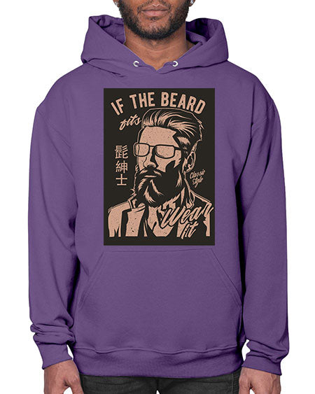 if the beard fits wear it cs 151# - bears - animals- Hoodie