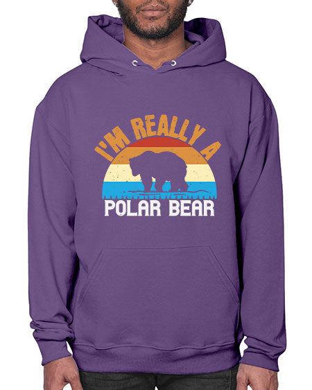 im really a polar bear 149# - bears - animals- Hoodie