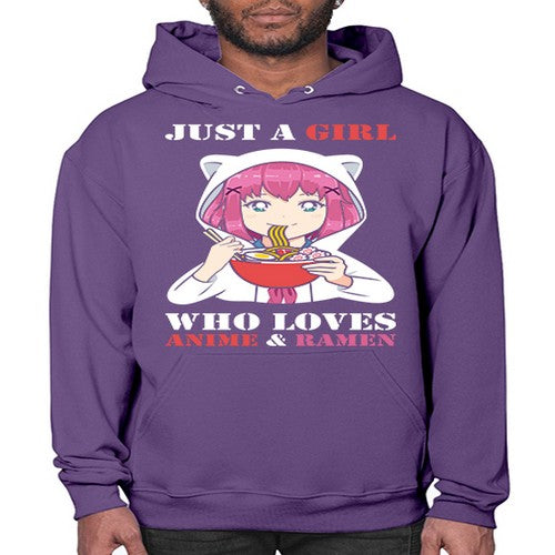 just a girl who loves anime and ramen258# - anime- Hoodie