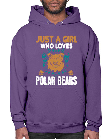 just a girl who loves polar bear 163# - bears - animals- Hoodie