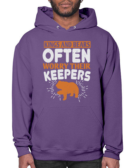 kings and bears often worry their keepers 165# - bears - animals- Hoodie