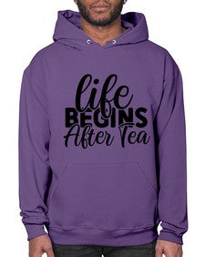 life begins after tea 1297# - tea- Hoodie