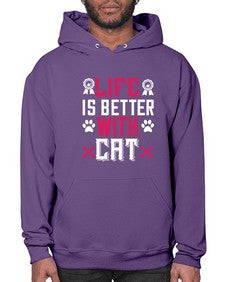 life is better with cat Style 65# - cats- Hoodie