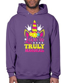 love is truly magical 270# - unicorn- Hoodie
