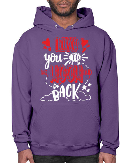 love you to the moon and back 4# - moon- Hoodie