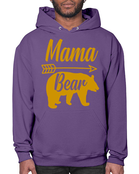 mama bear 185# - bears - animals- Hoodie