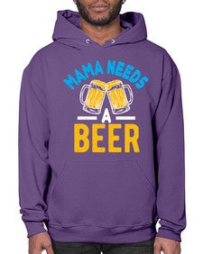 mama needs a beer 1355# - beer- Hoodie
