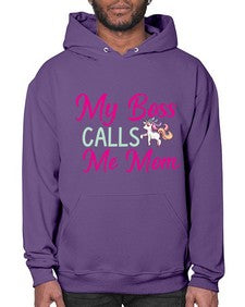 my boss calls me mom 313# - unicorn- Hoodie