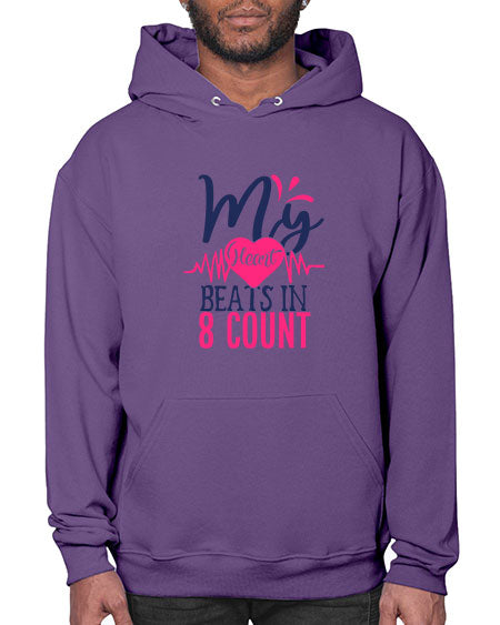 my heart beats in count 1740# - cheer- Hoodie