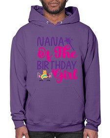 nana of the birthday girl 328# - unicorn- Hoodie