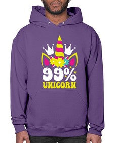 ninety nine percent unicorn 362# - unicorn- Hoodie