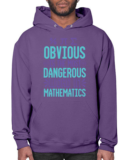 obvious is the most dangergou word in math 37# - pi- Hoodie