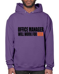 office manager will work for beer copy 1453# - beer- Hoodie