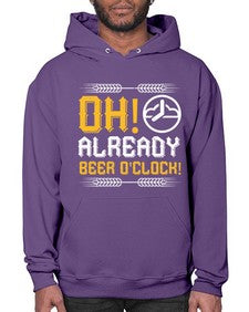 oh already beer oclock 1454# - beer- Hoodie
