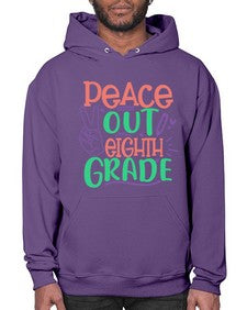 peace out eighth gradee 617# - eighth grade- Hoodie