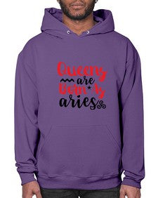 queens Are Born As Aries 384# - aries- Hoodie