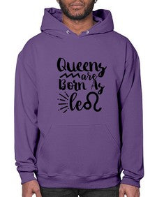 queens Are Born As Leo 386# - leo- Hoodie