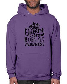 queens are born as Aquarius 388# - aquarius- Hoodie