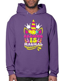 reading is magical 366# - unicorn- Hoodie