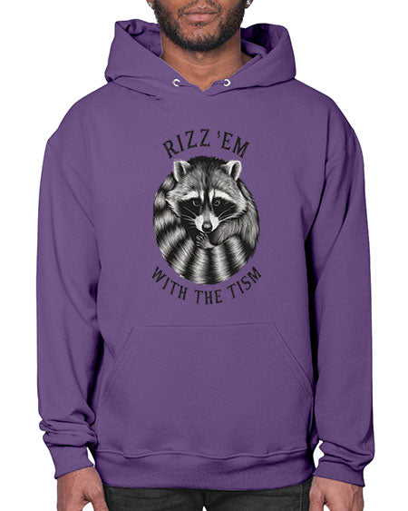 rizzem with the tism 53# - raccoon- Hoodie
