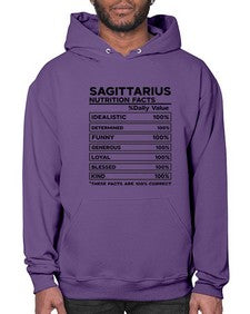 sagittarius Nutrition Facts 400# - sagittarius- Hoodie