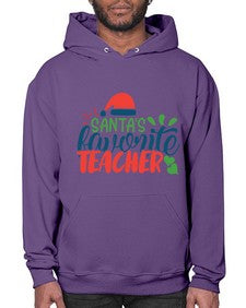 santas favorite teacher Style 350# - teacher- Hoodie