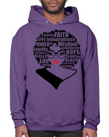 she is unique 16# - black girls or women- Hoodie