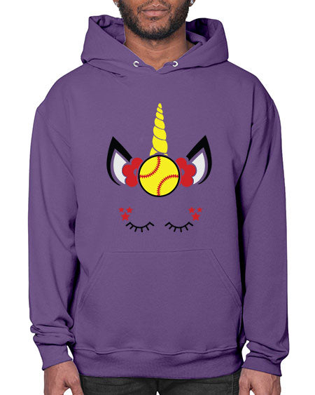 softball unicorn 400# - softball- Hoodie