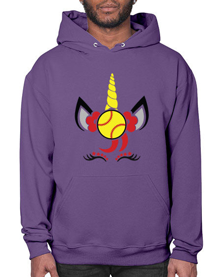 softball unicorn 401# - softball- Hoodie