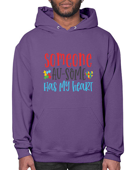 someone ausome has my heart Style 40# - autism- Hoodie