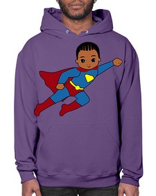 super kid 1# - black boys or men- Hoodie