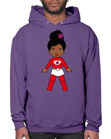 super kids girl 5# - black girls or women- Hoodie