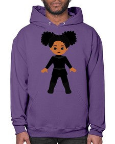 super kids girl 8# - black girls or women- Hoodie