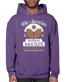 the chocolate mustache was cute but it didnt go with his blonde head 415# - chocolate- Hoodie
