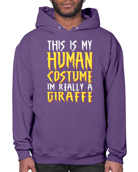 this is my human costume im really a giraffe - giraffee- Hoodie