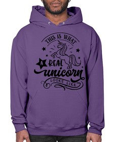 this is what a real unicorn black 436# - unicorn- Hoodie