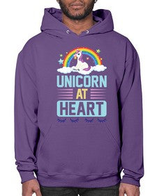 unicorn at heart 448# - unicorn- Hoodie