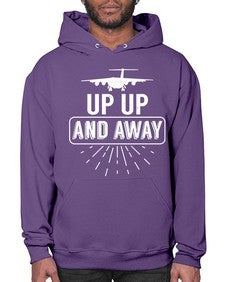 up up and away  46# - airplane- Hoodie